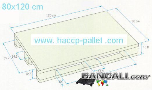 EuroPALLET  HACCP Igienico  80x120 steriliz. sovrapponibile