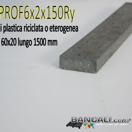 Profilo di plastica riciclata o eterogenea 50 mm x 20 mm.
Venduto al pezzo lungo 1400 mm.
