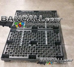 Bancale Grande in plastica   1200x1600 mm.  Inseribile Grigliato Brevettato. idoneo per Grosse Portate con 2 Barre di Metallo,  Peso Tara  29 Kg