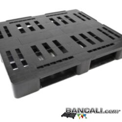Bancale in plastica 1000x1200 h150 mm. Strutturale di media robustezza.Dotato di 3 Travette sotto. Peso Tara 20 Kg.