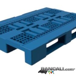 Pallet in plastica Strutturale 800x1200 h 150 mm pianale FESSURATO BLUE a 3 traverse. Peso Tara 15 Kg. circa