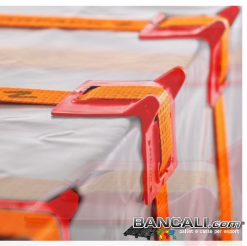 Angolari in Plastica Robusti di Protezione e Sicurezza del Carico mendiante Cinghia di Ancoraggio comune dei Camion. da 50 mm per 5 ton.