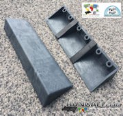Cuneo Cunei o zeppa in plastica da 480 mm. con GOLFARE,  Zeppa Universale con 2 Gommini Antiscivolo,   per bloccare o fermare le Bobine, Rotoli, Cilidri in generale. Peso Tara 1 Kg.